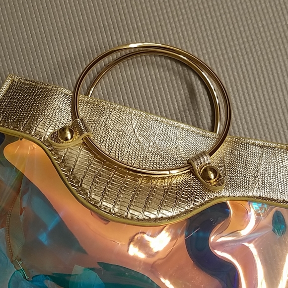 Gold Handle Clear Mini Satchel NWT - Picture 2 of 8